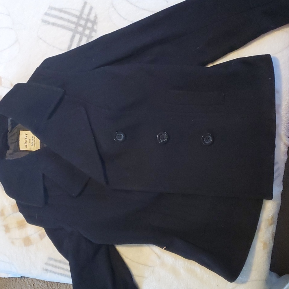 Children's old navy size medium black pea coat